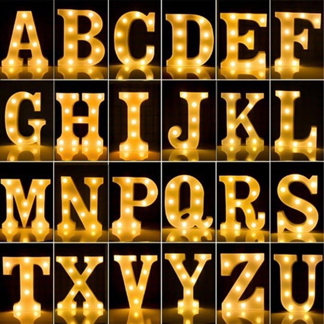 Led Lights Alphabets Celebranto