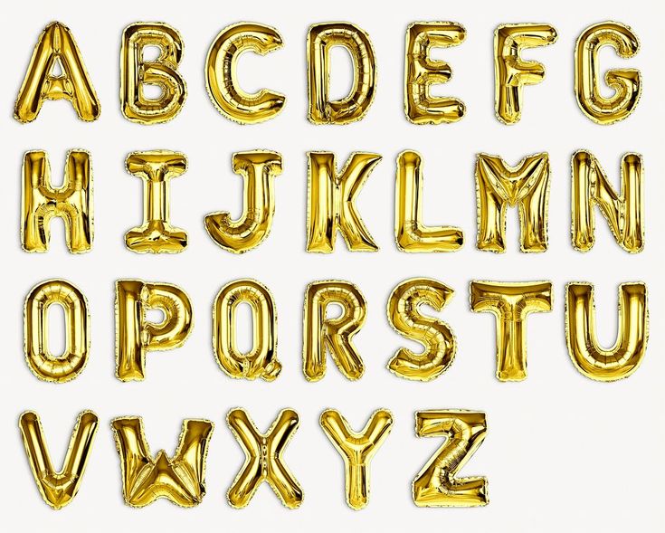 Download premium image of A to Z foil balloon letters set, gold alphabet design by Chim  about texture, balloon, plastic, golden, and alphabet 6254855.jpeg