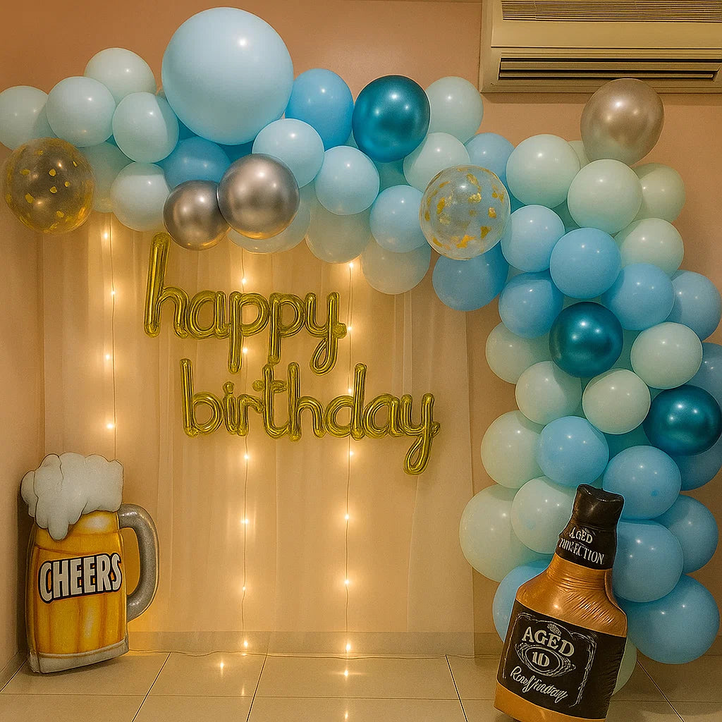 Sky Blue Ballon Birthday Decor My Store