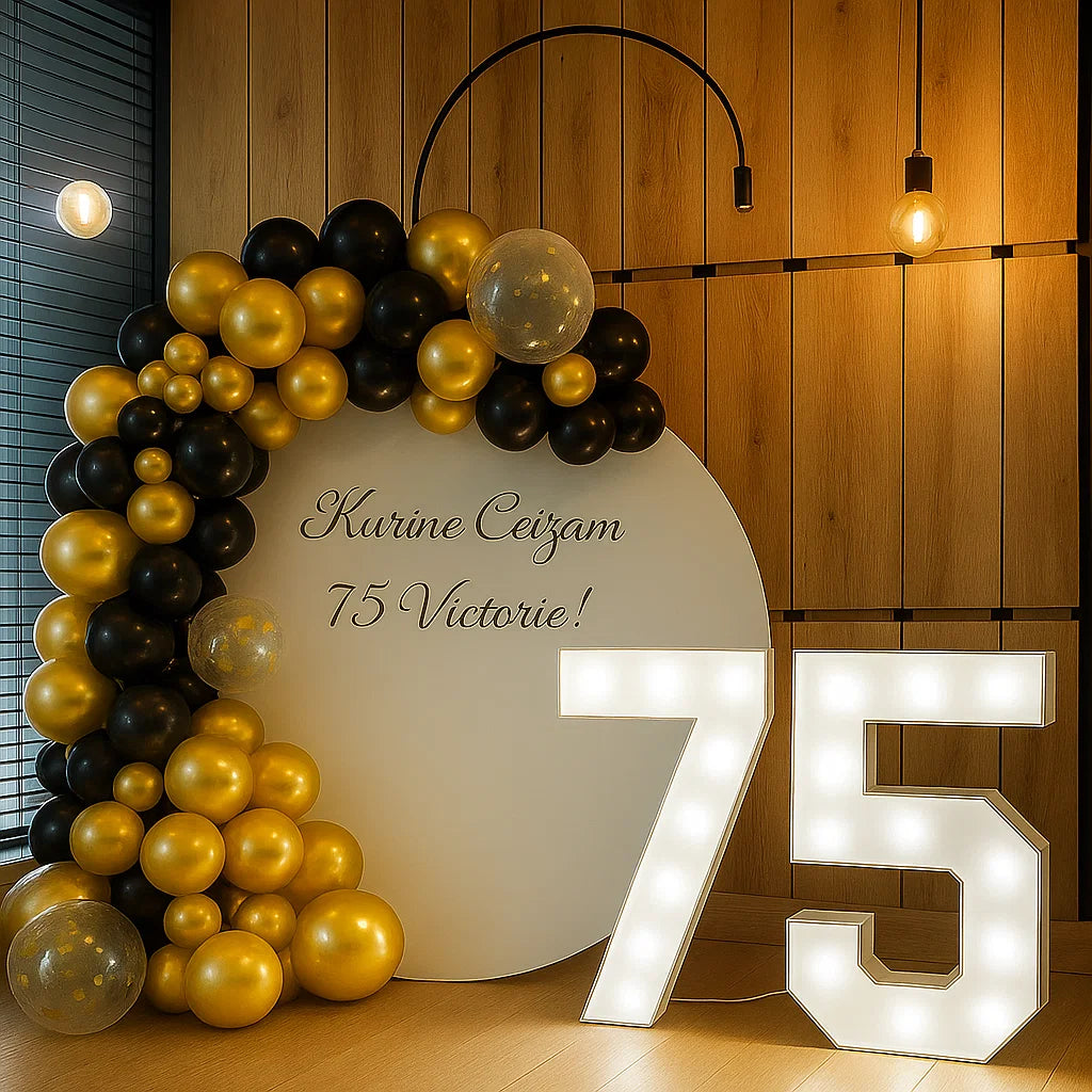 Golden Black Theme Birthday Decor My Store