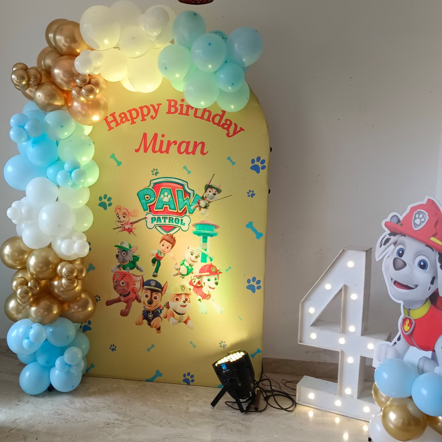 Paw Patrol U Panel birthday Decor