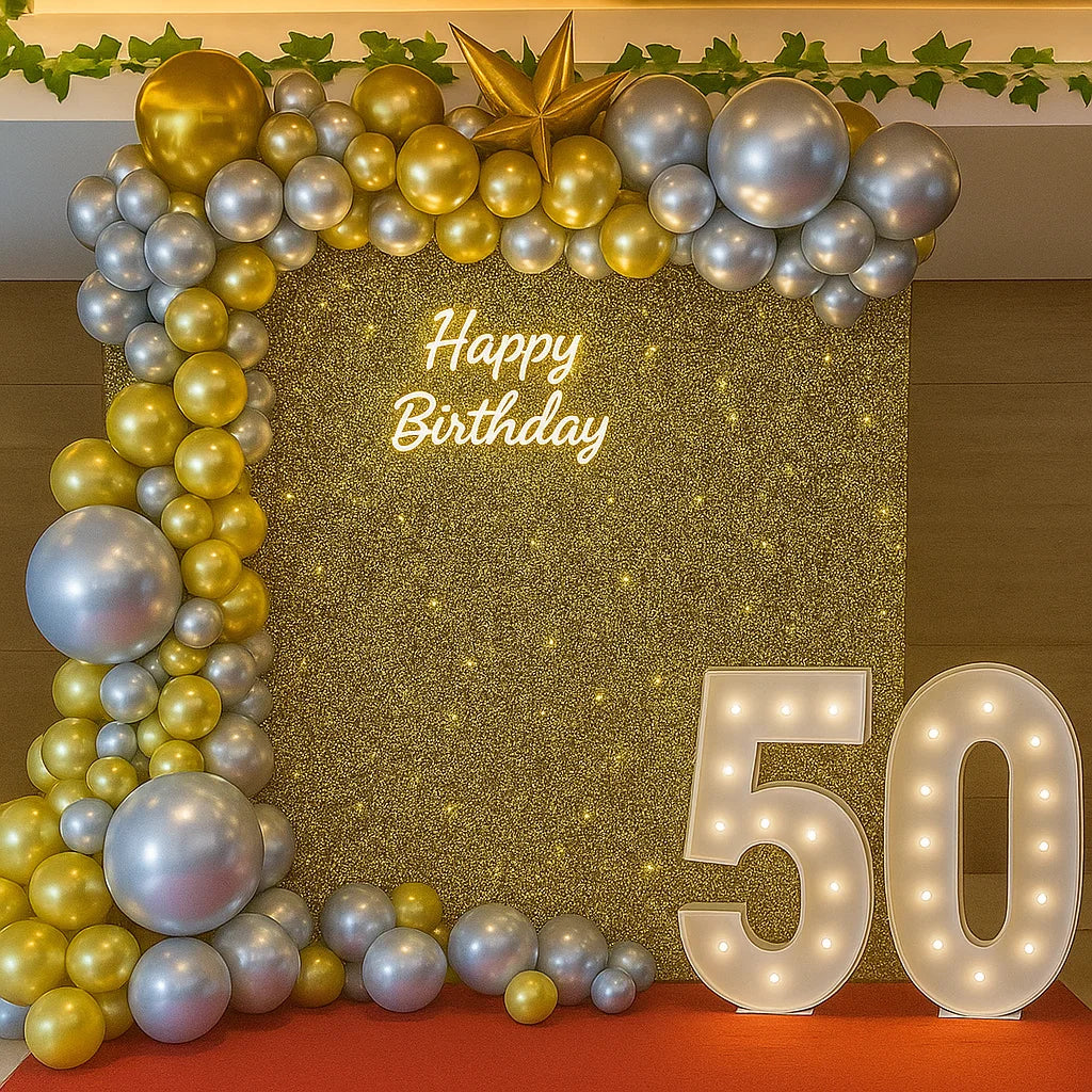 Luxury Golden Color Birthday Décor My Store